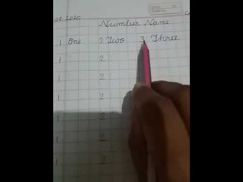 How to write Number Name *3* (Three) in words/ Maths written for L.K.G class