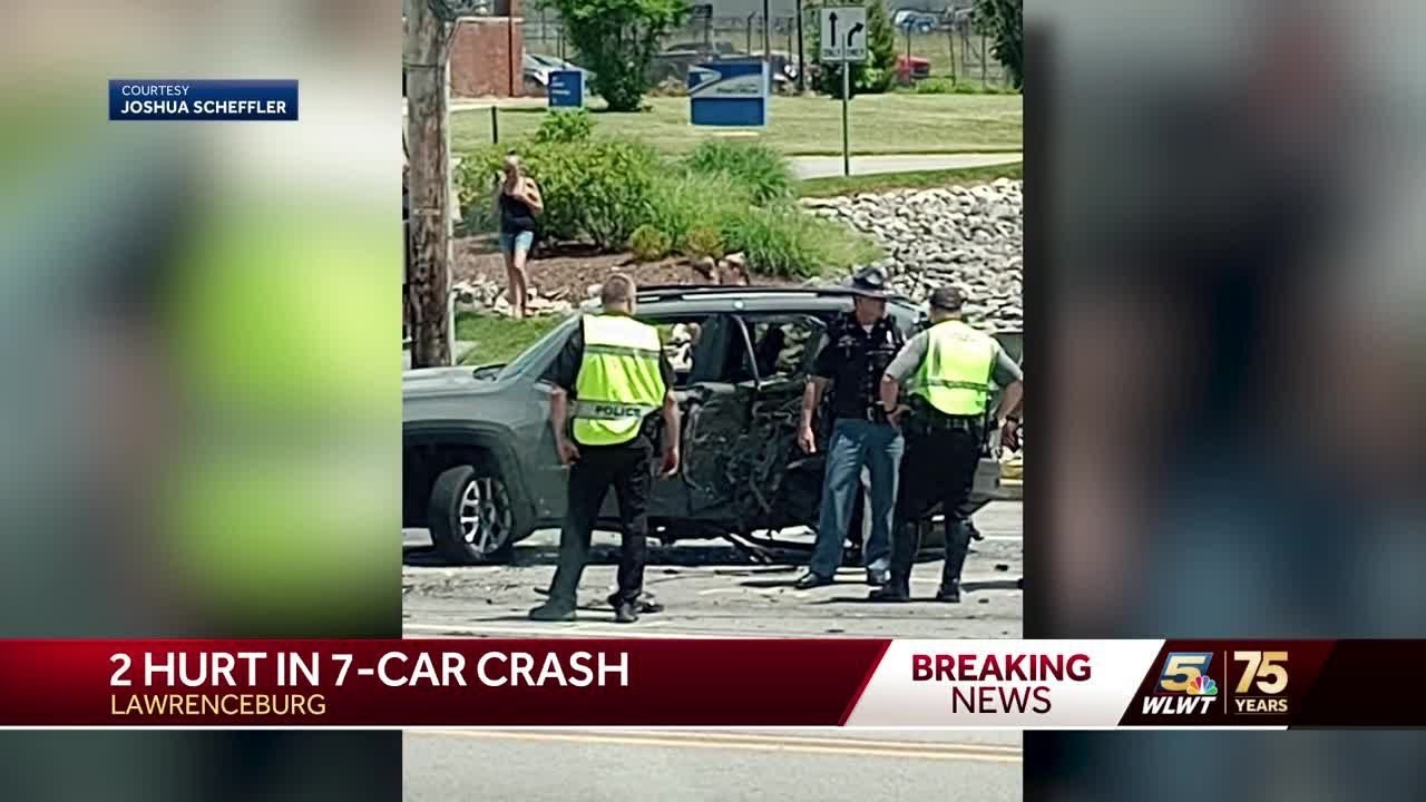 FD 2 taken to hospital after 7vehicle crash in Lawrenceburg YouTube