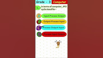 [Computer Quiz with answer] in Computer, IPO Cycle Stands for  [Grade 3] #shorts #computerquiz