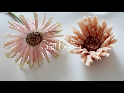 앙금플라워 꽃잎이 말린듯한 거베라 꽃짜기 쉬운 방법 <strong>Gerbera</strong> flower piping easy techniques