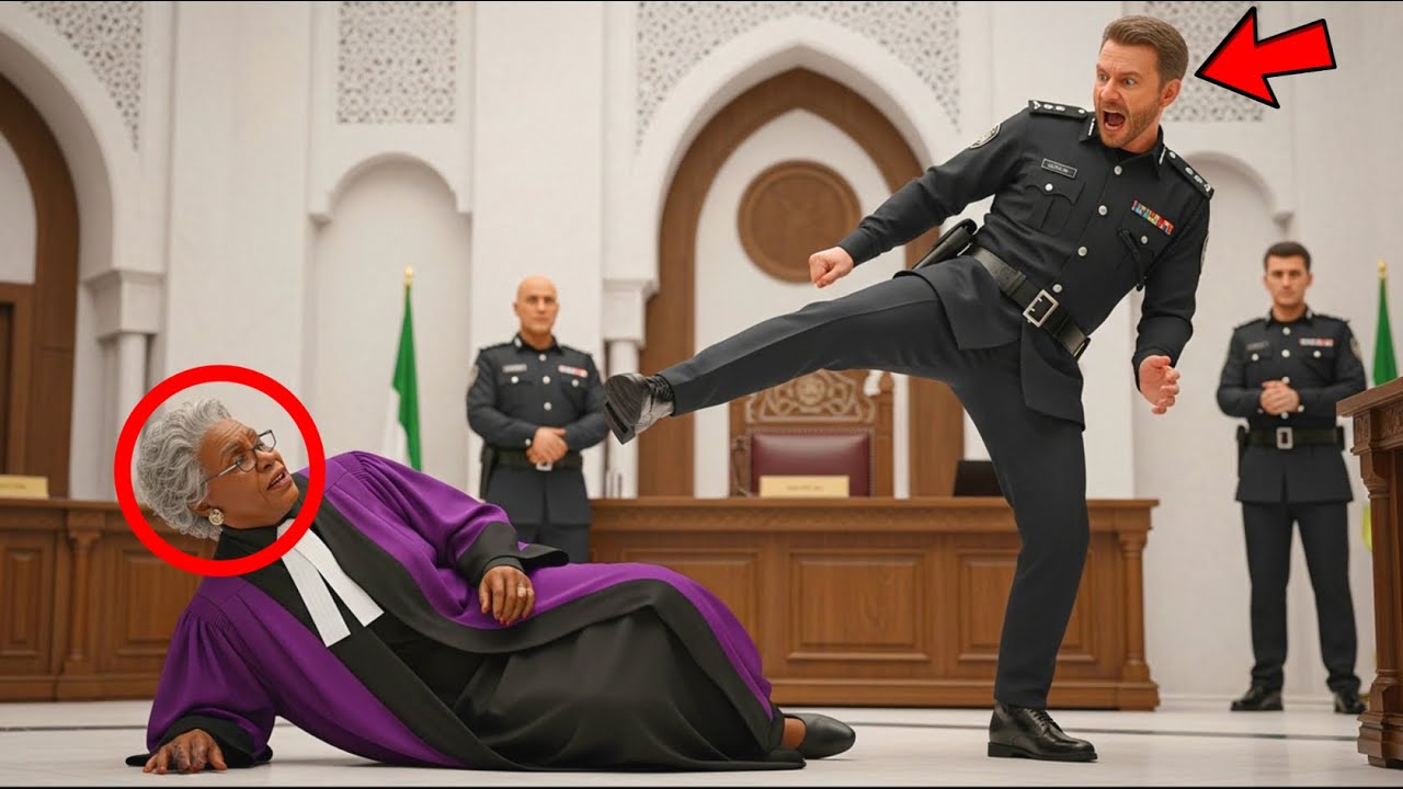 "Je hoort niet thuis in deze rechtszaal." De minachting was tastbaar. Agent Christopher Hayes schopte rechter Maryam Al-Hassan vol in haar maag. De rechtszaal verstijfde. Niemand durfde te ademen....