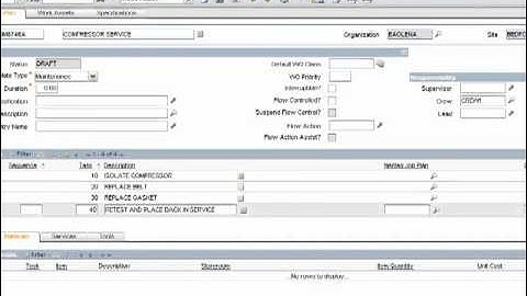 Maximo v7 Planning - Create a Basic Job Plan