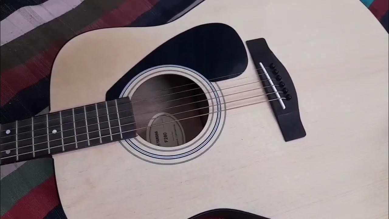 Unboxing and review of Yamaha F280 dreadnaught size acoustic guitar ( best guitar for beginners