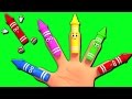 Crayons Dedo Família | 3D rimas de berçário para crianças | crianças canção