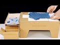 Diy tshirt folding machine with conveyor bel from cardboard