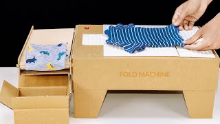 DIY T-Shirt Folding Machine With Conveyor Bel From Cardboard