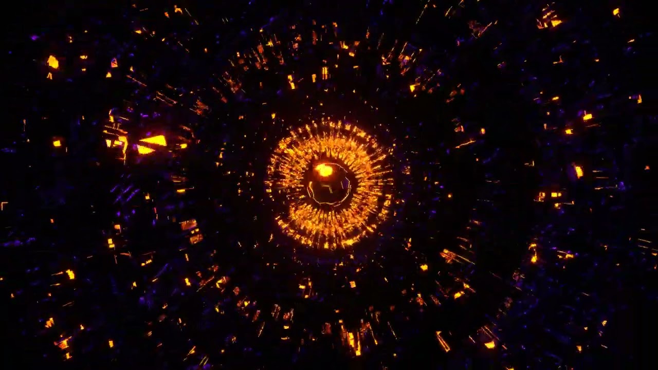 Orange Abstract Neon Sci-Fi Background VJ Loops