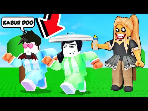 KITA KABUR DARI PENGASUH ANAK PALING HORROR DI ROBLOX!!!