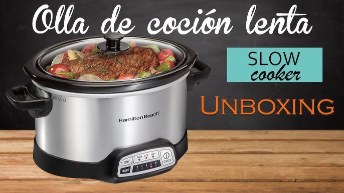 Hamilton Beach 6 qt. Gray Programmable Slow Cooker with Defrost