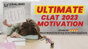 ULTIMATE CLAT 2023 MOTIVATION | VIVEK SIR 🔥🔥🔥 | YOU WILL ENJOY STUDYING AFTER WATCHING THIS VIDEO