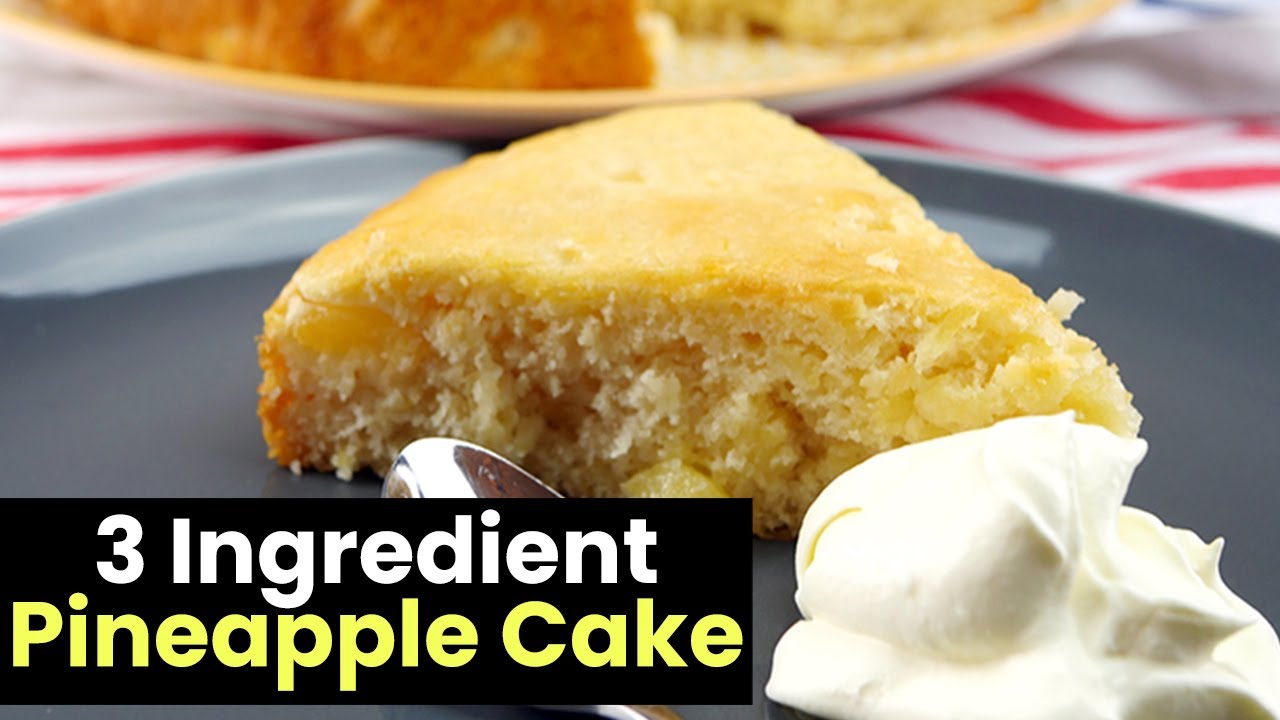 3 Ingredient Easy Pineapple Cake YouTube