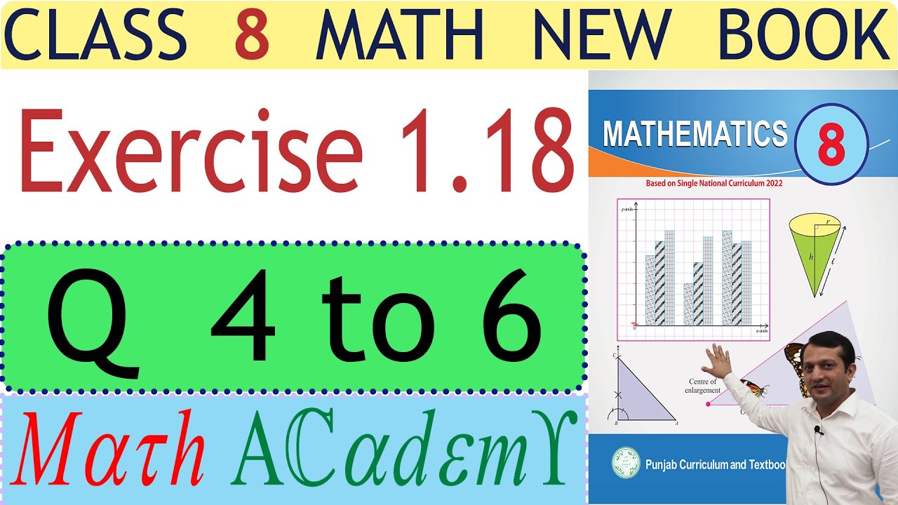 Math class 8 Ex 1.18 Q 4 to 6 | 8th maths guide | class 8 math chapter ...
