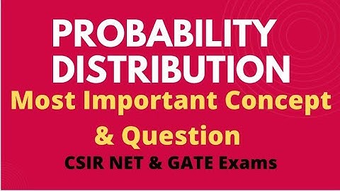 Probability Distribution | Most Important Concept of Mathematical Physics | CSIR NET & GATE Exams