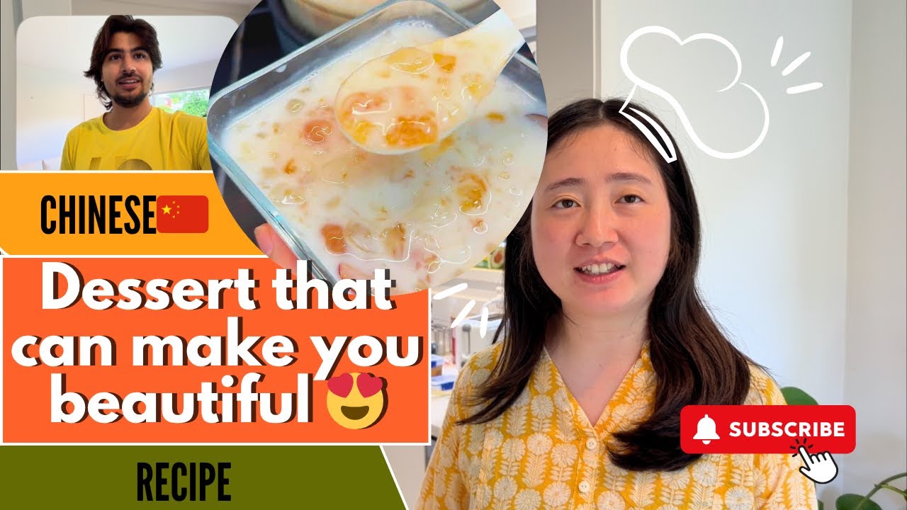 Рецепт десерта «Персиковая жевательная резинка и снежная ласточка» от моей китайской девушки | Зд...