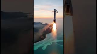 SpaceX's Starship prototype surges skyward, a ballet of engineering viewed from the stars. #Starship