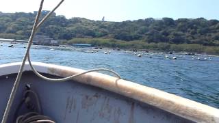 釣り入門・海の手こぎボート アンカーを止める-2 - YouTube