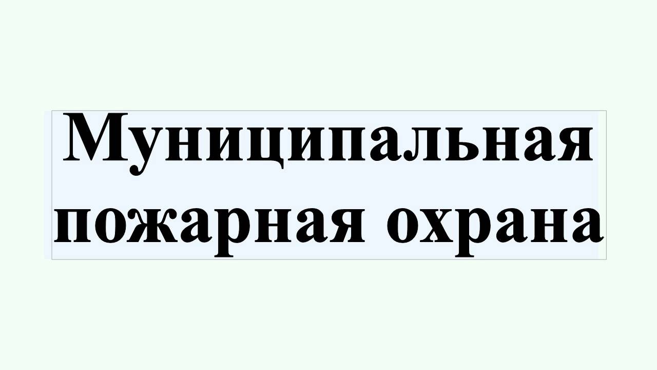 Контрольная работа по теме Ведомственная, частная, добровольная и муниципальная пожарная охрана