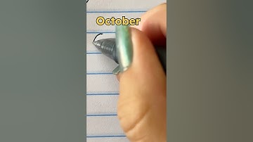 October, cursive handwriting practice