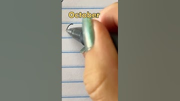 October, cursive handwriting practice