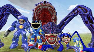 COMPARISON OF SIZES AND NEW EVOLUTIONS OF ALL SONIC EXE TAPES FAMILY? In Garry's Mod!