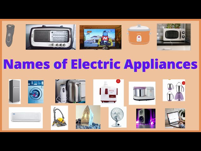 Home Appliances List - Learn with Examples for Kids