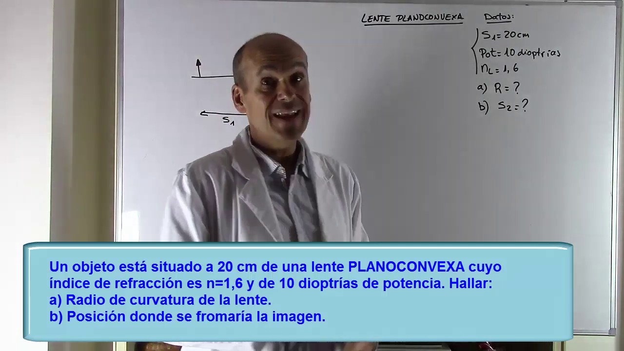 LENTE PLANO CONVEXA. POTENCIA DE UNA LENTE. ÓPTICA GEOMÉTRICA.