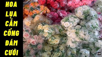 Hoa giả hoa lụa hoa vải cắm cổng cưới đẹp | ABshop.com.vn 1204