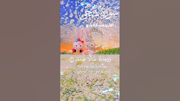 تلاوة خاشعة عطرة مباركة جميلة عذبة مميزة طيبة للشيخ سعد الغامدي سورة الضحى