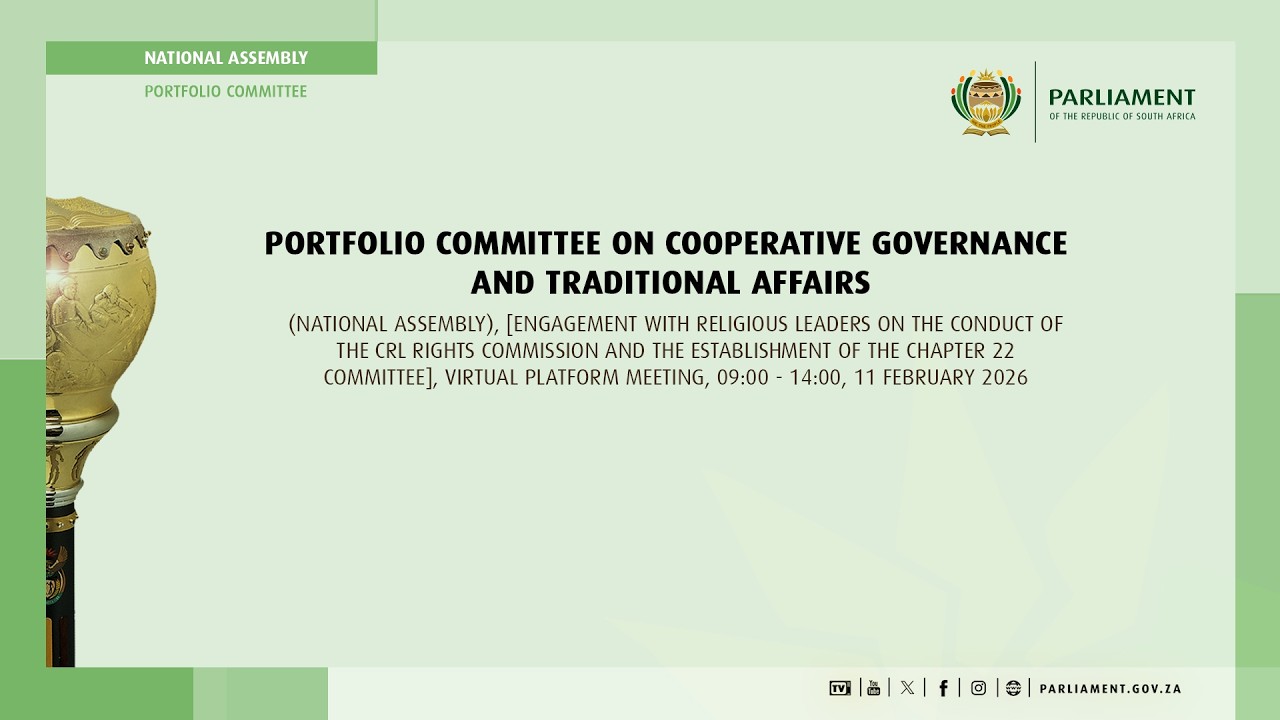 Portfolio Committee on Cooperative Governance and Traditional Affairs, 11 February 2026