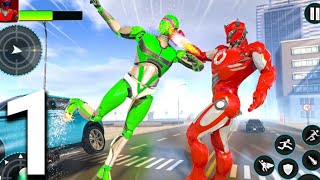 Flying Robot Hero - Crime City Rescue Robot Games Gameplay PART 1 (Android) screenshot 4