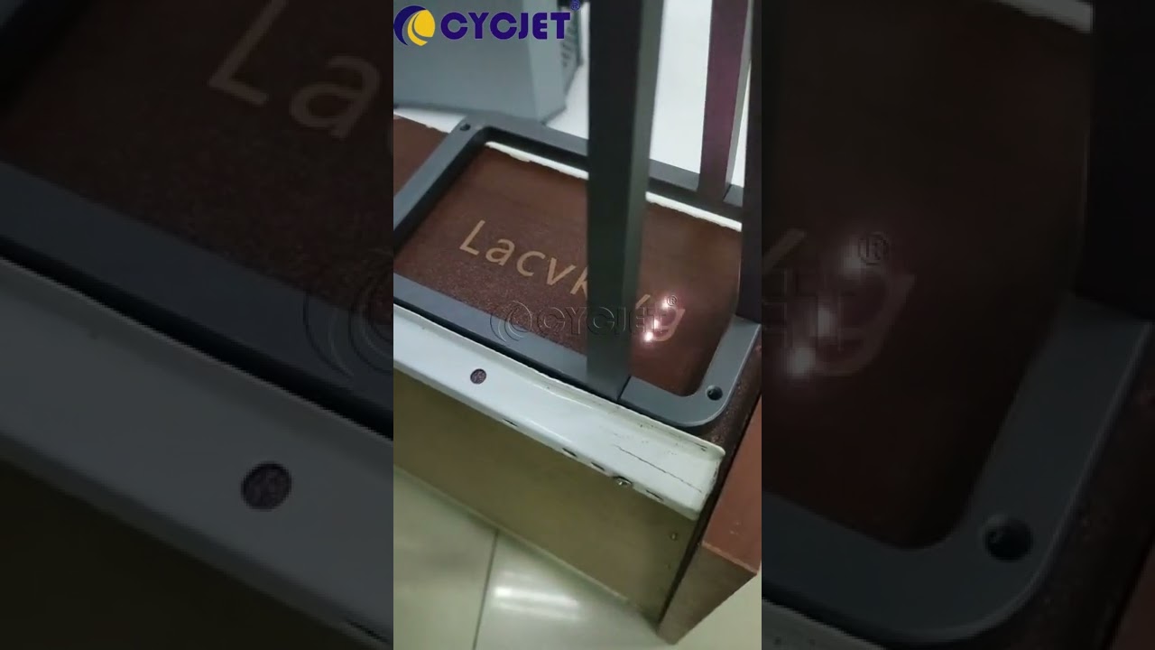 Customized DIY information mark wood by CYCJET New Type M20 Handheld Laser Marking Machine
