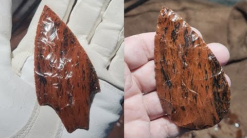1999 - Part 2/2 - Rock to Point Mahogany Obsidian Windust #flintknapping