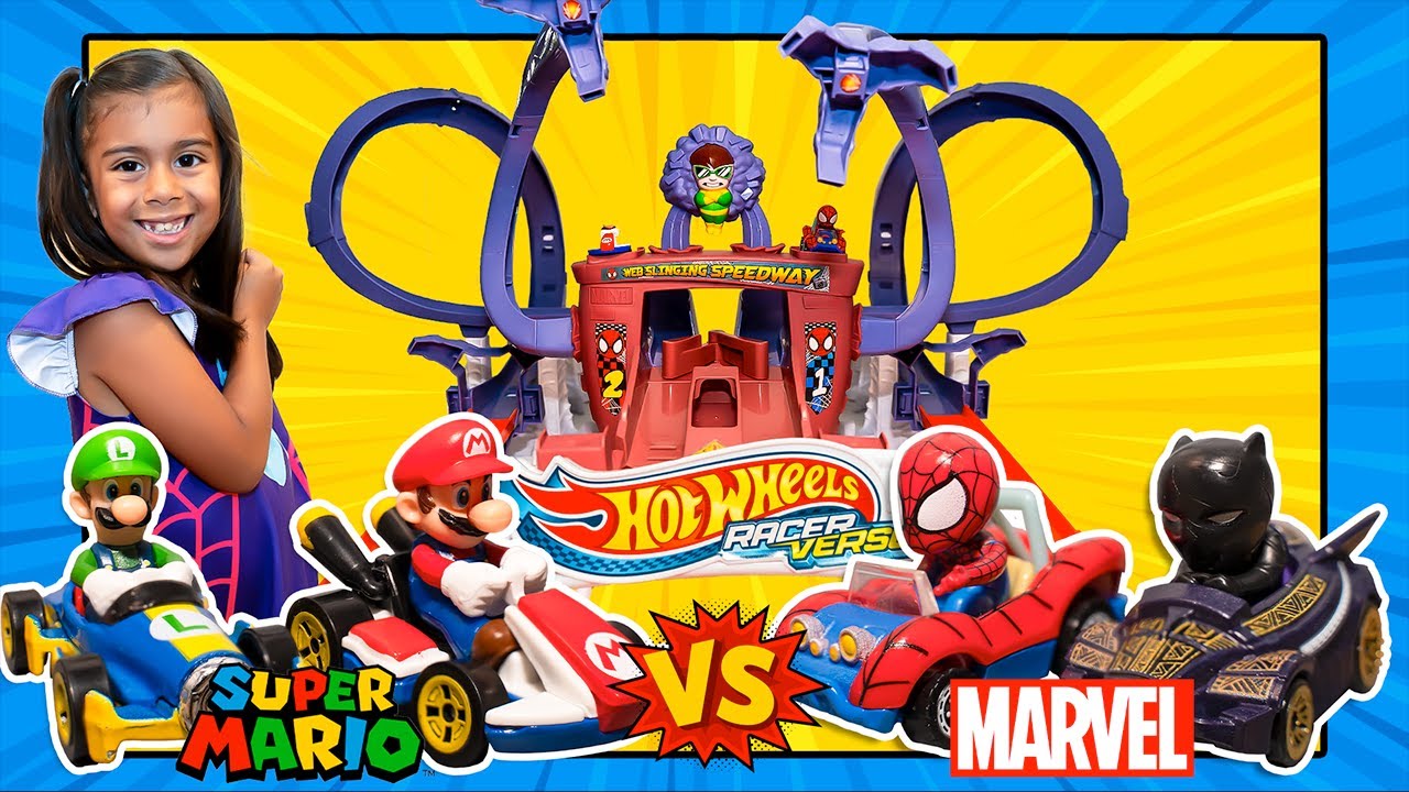 Hot Wheels Spiderman vs. Electro Speed Circuit Showdown - video