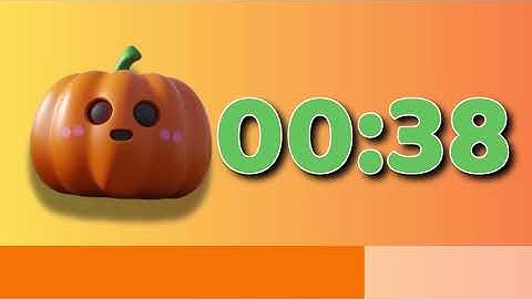 2 Minute Visual Timer with Music for Classroom | Kids Halloween Pumpkin Countdown 🎃