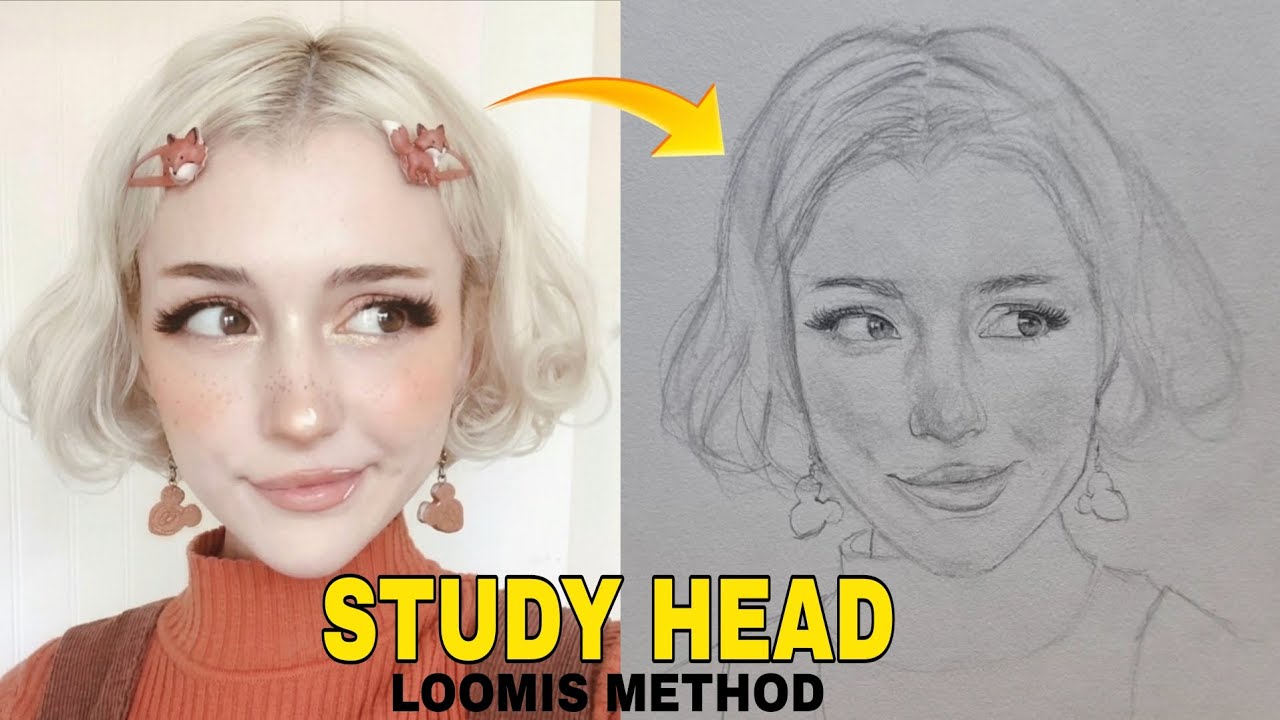 How to draw a portrait using loomis method - YouTube