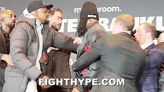 "F**K YOU" - DILLIAN WHYTE SHOVES JERMAINE FRANKLIN PROMOTER IN THE FACE & GOES AT IT WITH TEAM