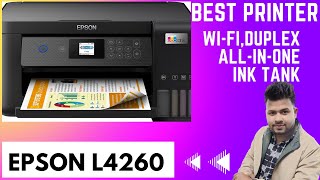 Epson L4260 All-InOne ink Tank Printer Unboxing And Set-Up Color Tank Lod Review