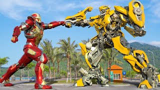 Transformers: Rise of The Beasts - Bumblebee vs Iron Man Fight Scene | Paramount Pictures [HD]