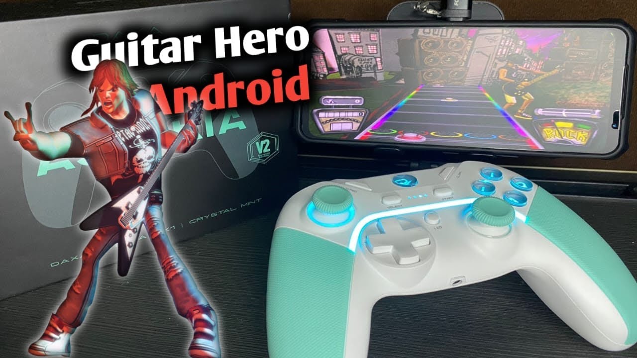GUITAR HERO ANDROID 60Fps + GAMEPAD REXUS LANCAR NO LAG