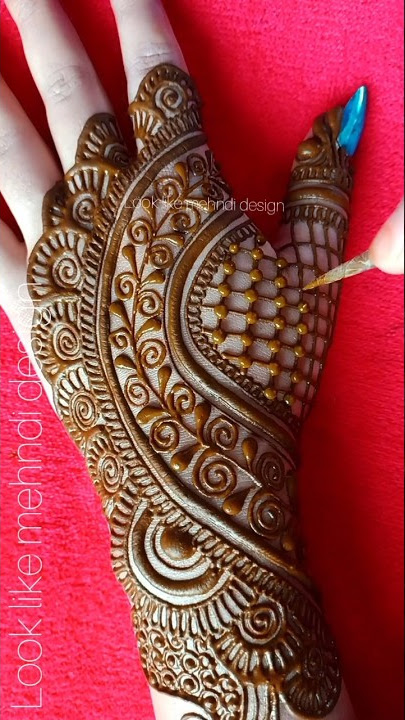 Stylish backhand mehndi design | easy mehandi #shorts #short #mehndi #mehandi #mehndidesign