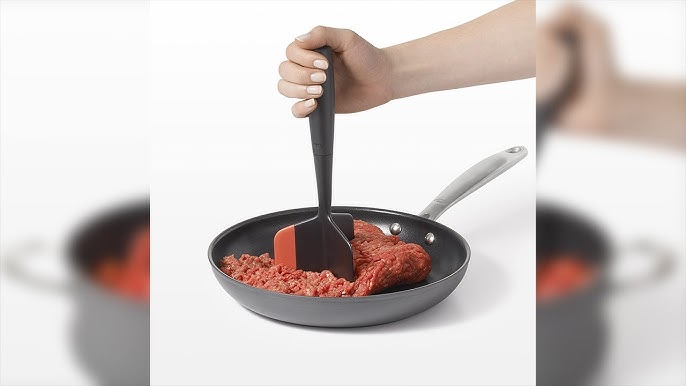 Use Your Potato Masher To Break Up Ground Meat in the Skillet