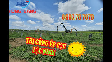 🌞Hừng Sáng Thi Công Ép Cọc Điện Mặt Trời Lộc Ninh🌞