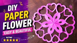 Easy Paper Flower Craft 🌸Beautiful DIY Paper Flower#TrendingCraft #DIYDecor #HandmadeCraft