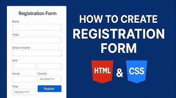 Hoe maak je een registratieformulier met html en css | Registratieformulier html en css | #shreer...