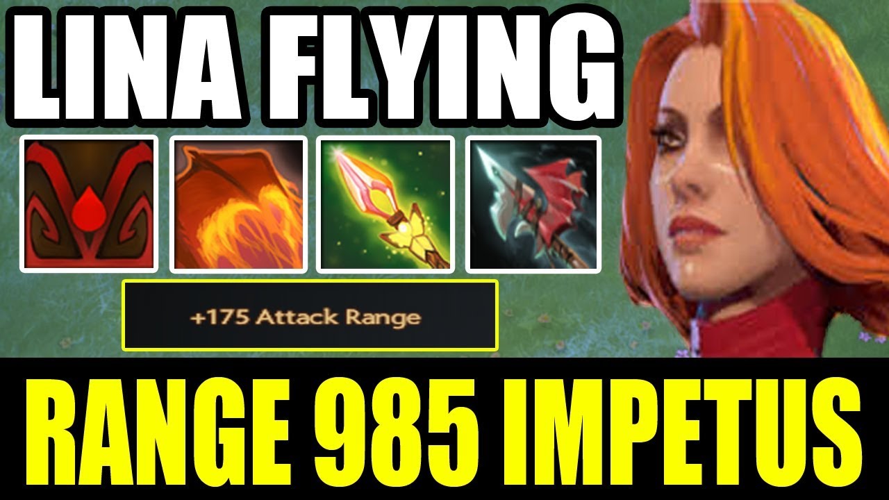 WTF Flying LINA  985 Ranged Abuse Impetus  [ Dota 2 Ability Draft