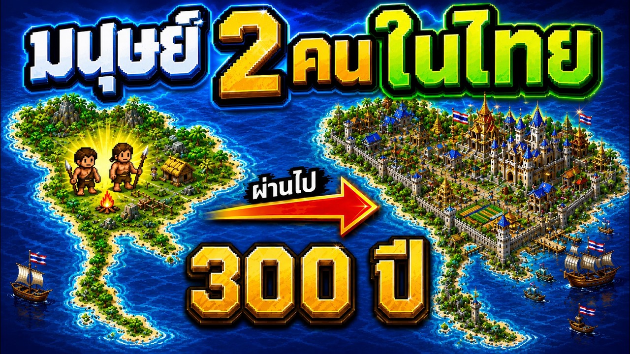 ผมปล่อยมนุษย์ 2 คนไว้ในประเทศไทย 300 ปี… แล้วโลกเปลี่ยนไปแบบนี้!? | WorldBox