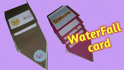 DIY Water Fall card for multiple messages/How to make waterfall card
