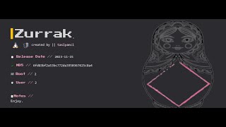Zurrak  walkthrough - HackMyVm