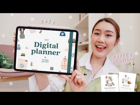 (eng cc) รีวิวแพลนเนอร์บน iPad✏️ Digital Planner 2021 + Hyperlink ทั้งเล่ม!! Peanut Butter