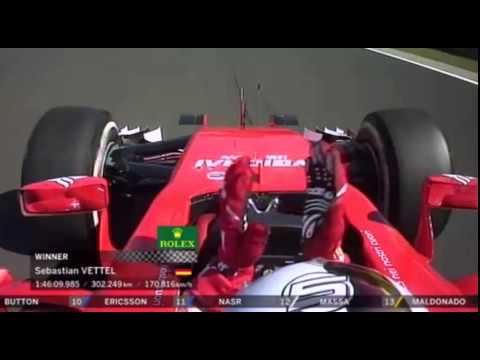 Sebastian Vettel - Ferrari Team Radio Message After winning  2015 Hungarian GP